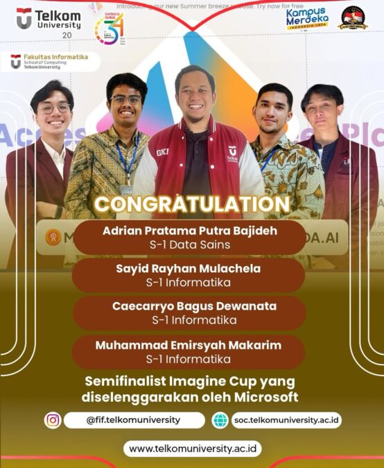 ADA.AI menjadi semifinalis pada kompetisi Imagine Cup yang diselenggarakan oleh Microsoft.
