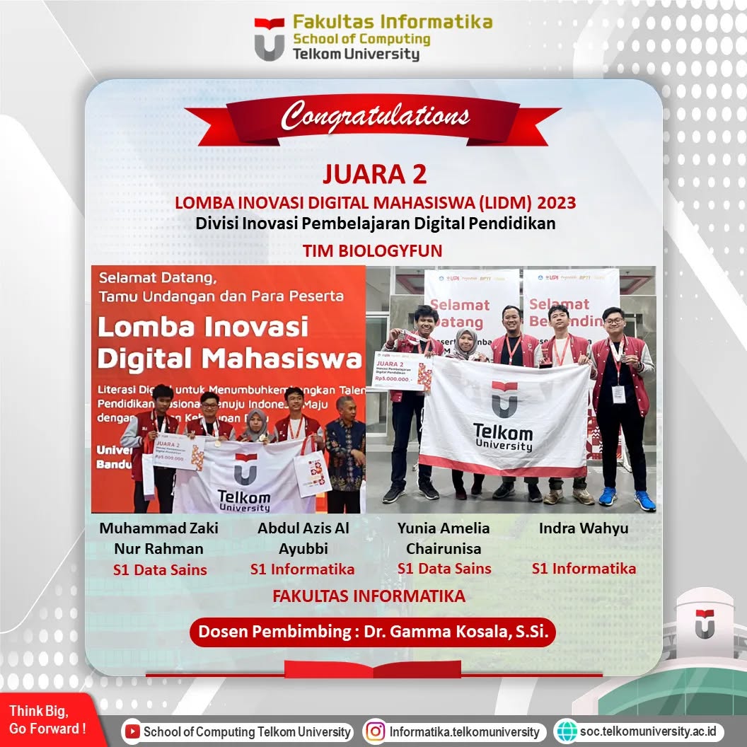JUARA 2 Lomba Inovasi Digital Mahasiswa (LIDM) 2023