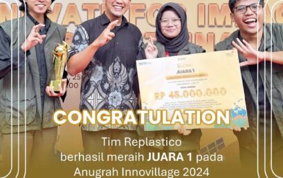 Tim Replastico berhasil meraih Juara 1 pada Anugrah Innovillage 2024